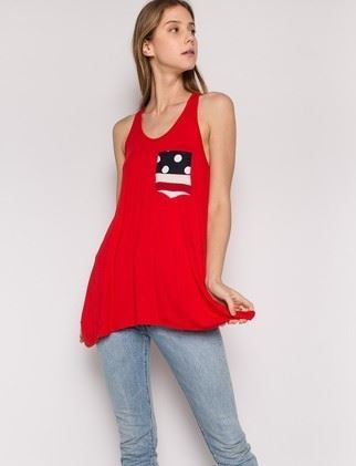 Women's American Flag Summer Red Tank Top: S/M/L/XL Tops MomMe and More 