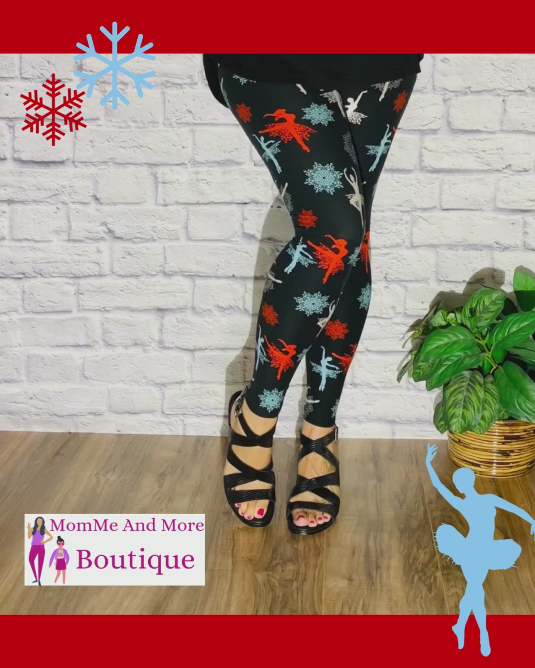 Christmas Nutcracker Ballet Printed Holiday Leggings for Women MomMeAndMore Boutique