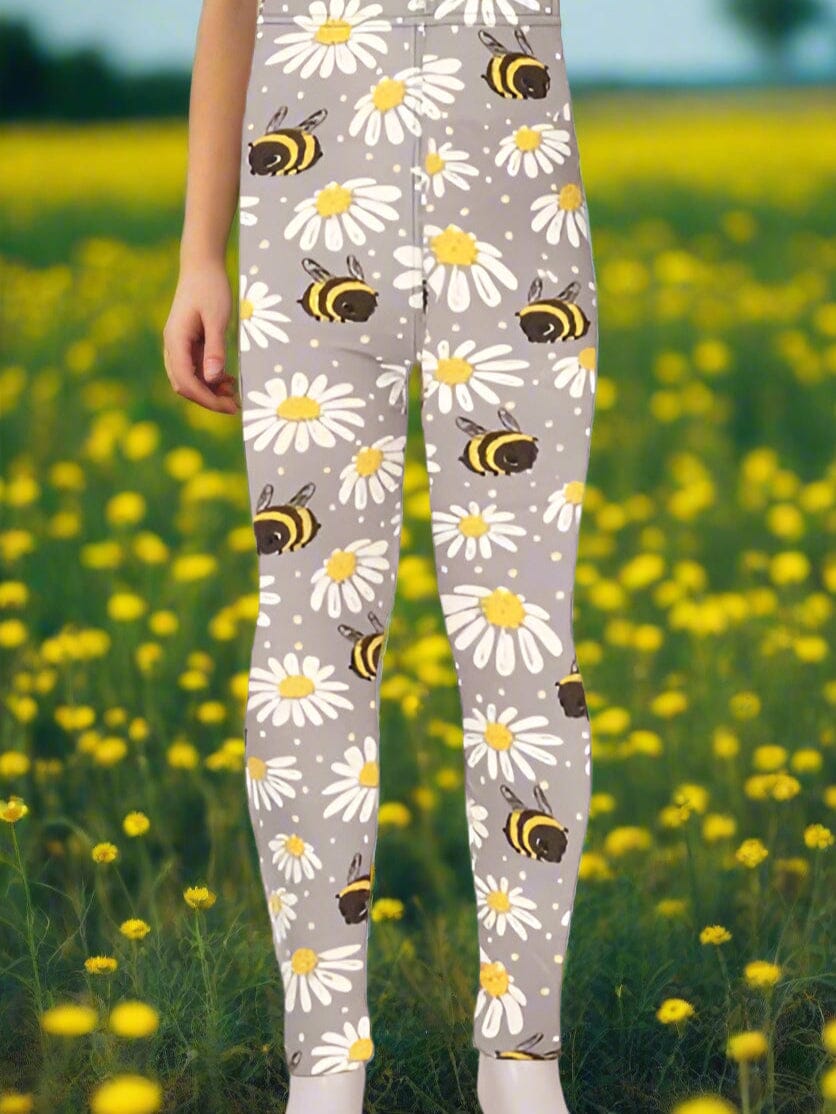 ボトムス Soor Ploom Legging Meadow Print-2y Girls Daisy Bee Leggings | MomMe And More Boutique