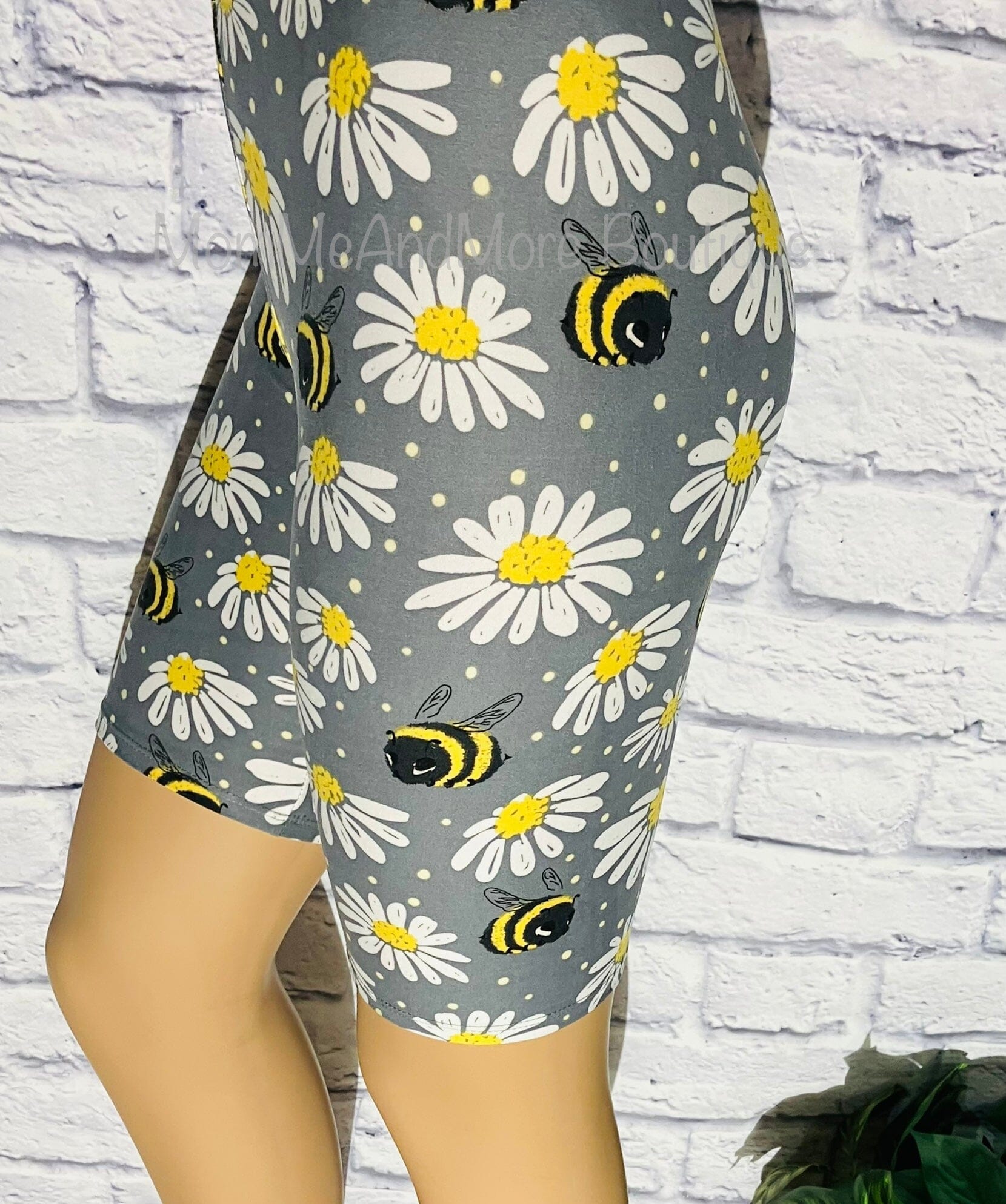 Womens Best Shorts, Daisy Bee Printed Biker Bermuda Long Shorts Shorts MomMe and More 