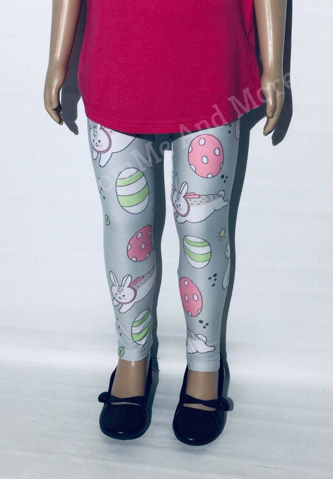 Girl's Peter Cottontail Easter Leggings: S and L Leggings MomMe and More 