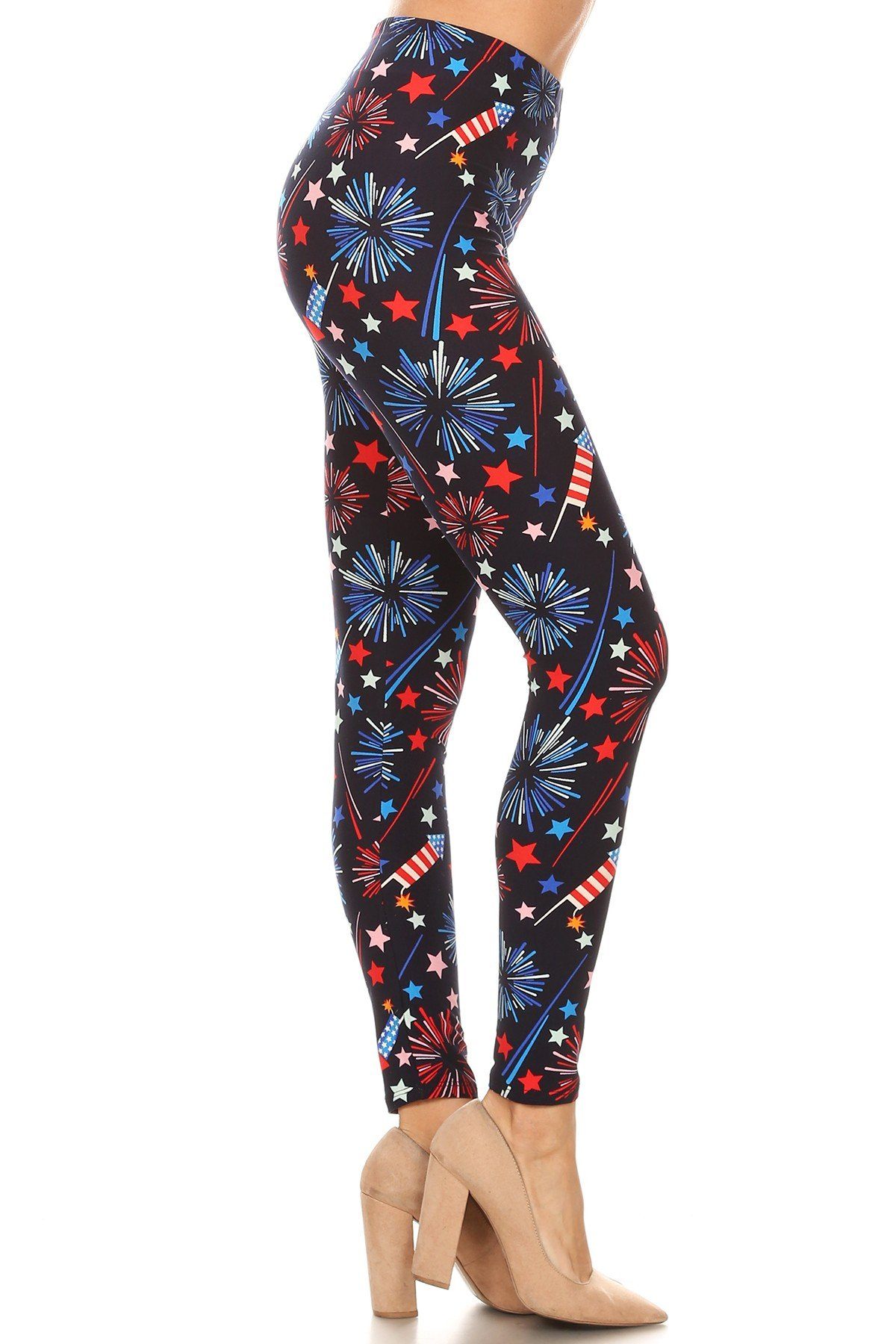 Women's Firework Patriotic Leggings Leggings MomMe and More 