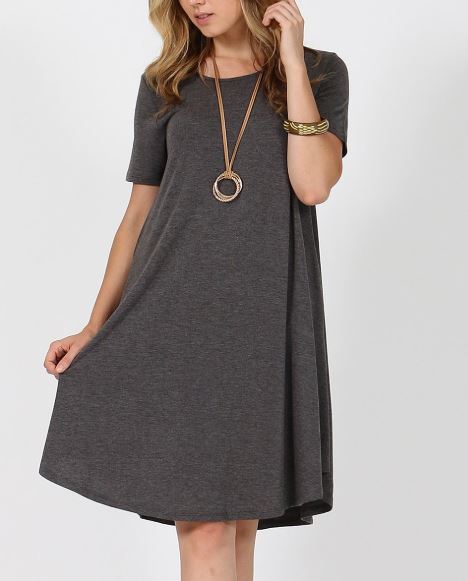 Women's Gray Pocket Dress: S-3XL dress MomMe and More 