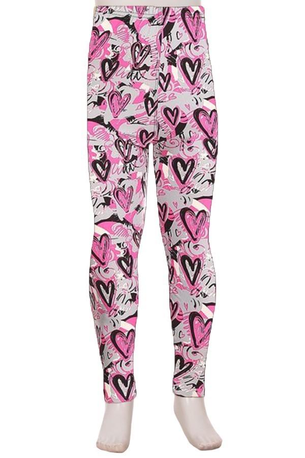 Girls Pink Heart Leggings | Mom and Me Leggings – MomMe and More