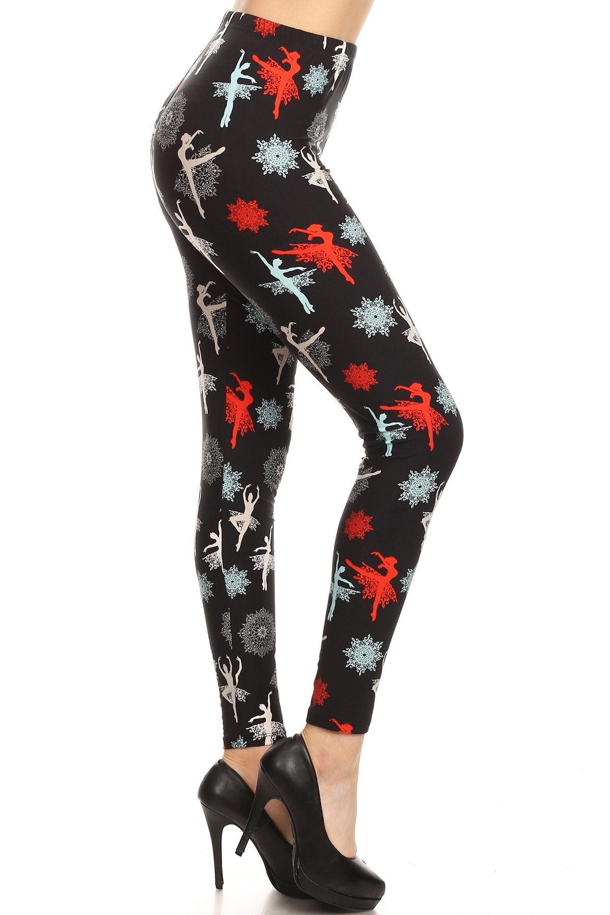 Women's Dance Ballet Printed Leggings: OS and Plus Leggings MomMe and More 