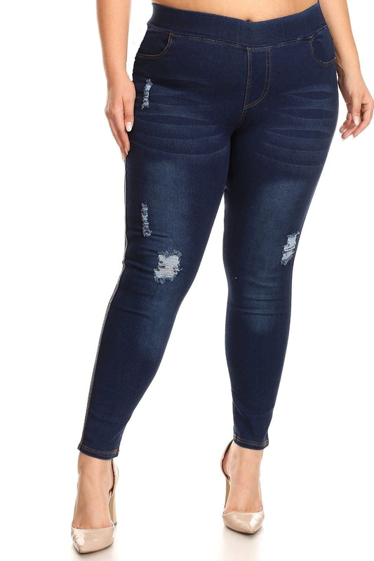 Womens Best Jeggings, Distressed Ripped Jean Jeggings: Plus Size Jeans MomMe and More 