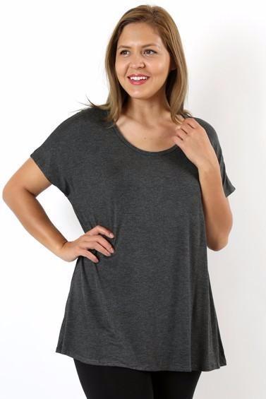 Womens Short Sleeve Gray Top MomMeAndMore