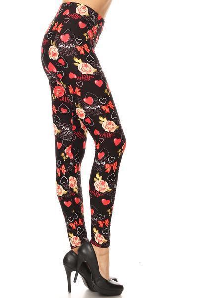 Women’s I Love You Leggings: OS and Plus Leggings MomMe and More 
