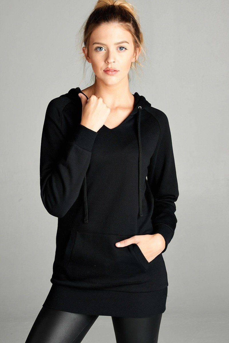 Women's Black Ultra Soft Hooded Sweatshirt: S/M/L Tops MomMe and More 