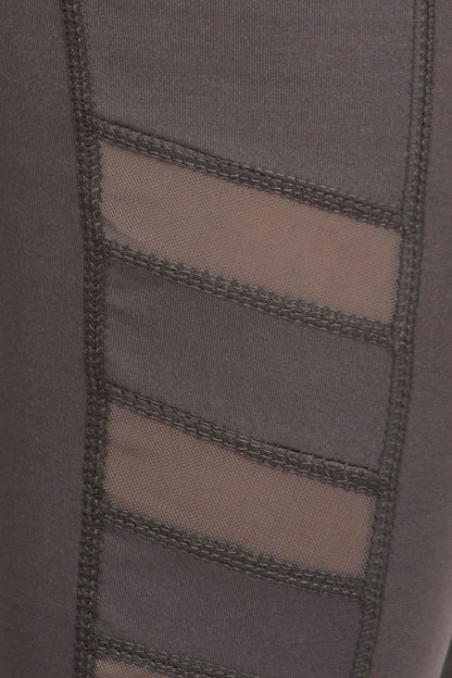 Women's Pocket Leggings: Gray/Mesh Leggings MomMe and More 