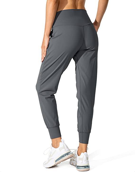 Womens Joggers | Gray Dress Jogger Pants | High-Rise Activewear Pants
