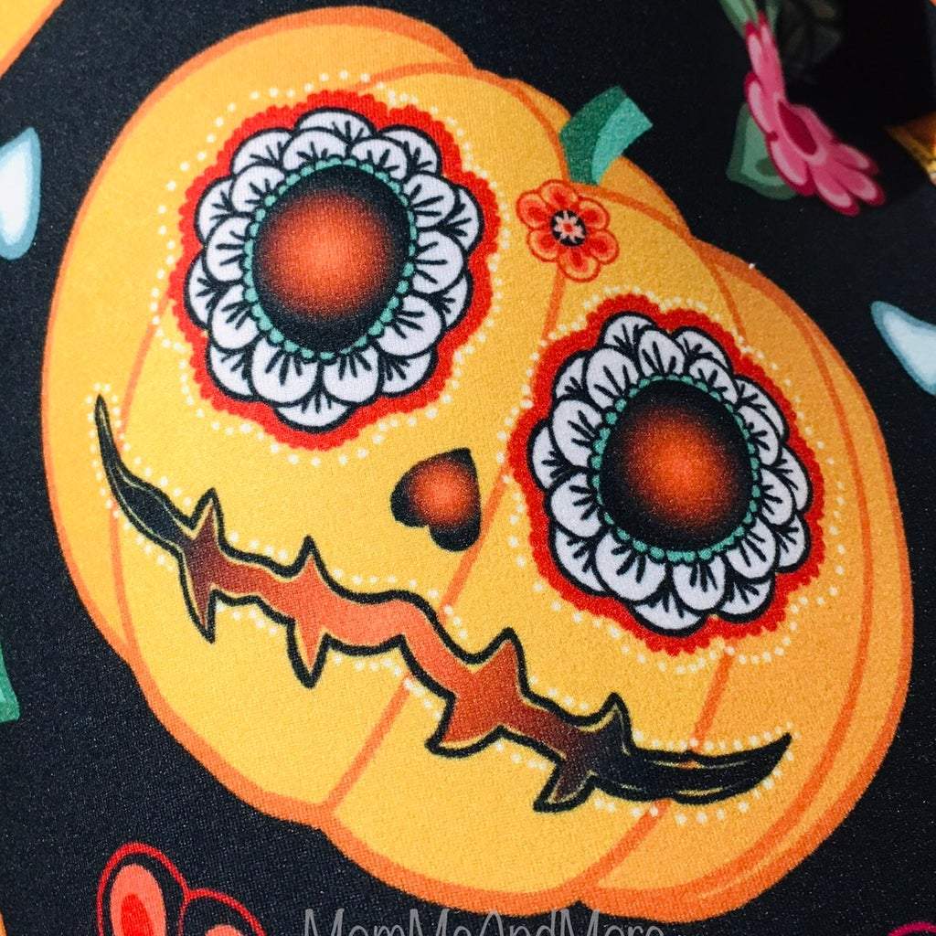 Womens Fall Halloween Pumpkin Leggings: Yoga Waist Leggings MomMe and More 