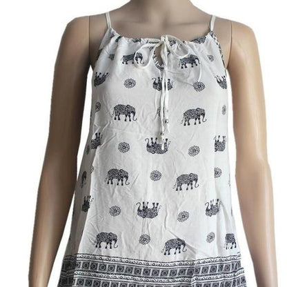 50% Off Women's Elephant Paisley Boho Summer Tank Top: Small Tops MomMe and More 