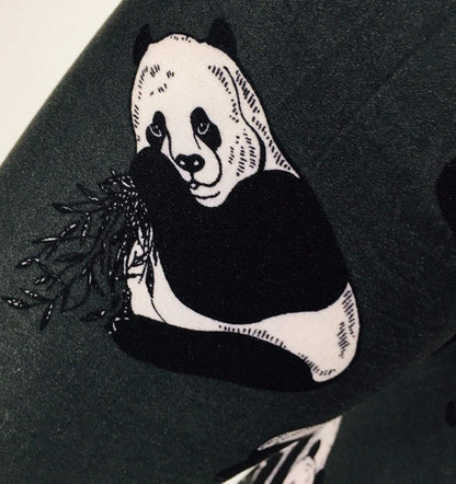 Girls Panda Bear Leggings: Gray Leggings MomMe and More 