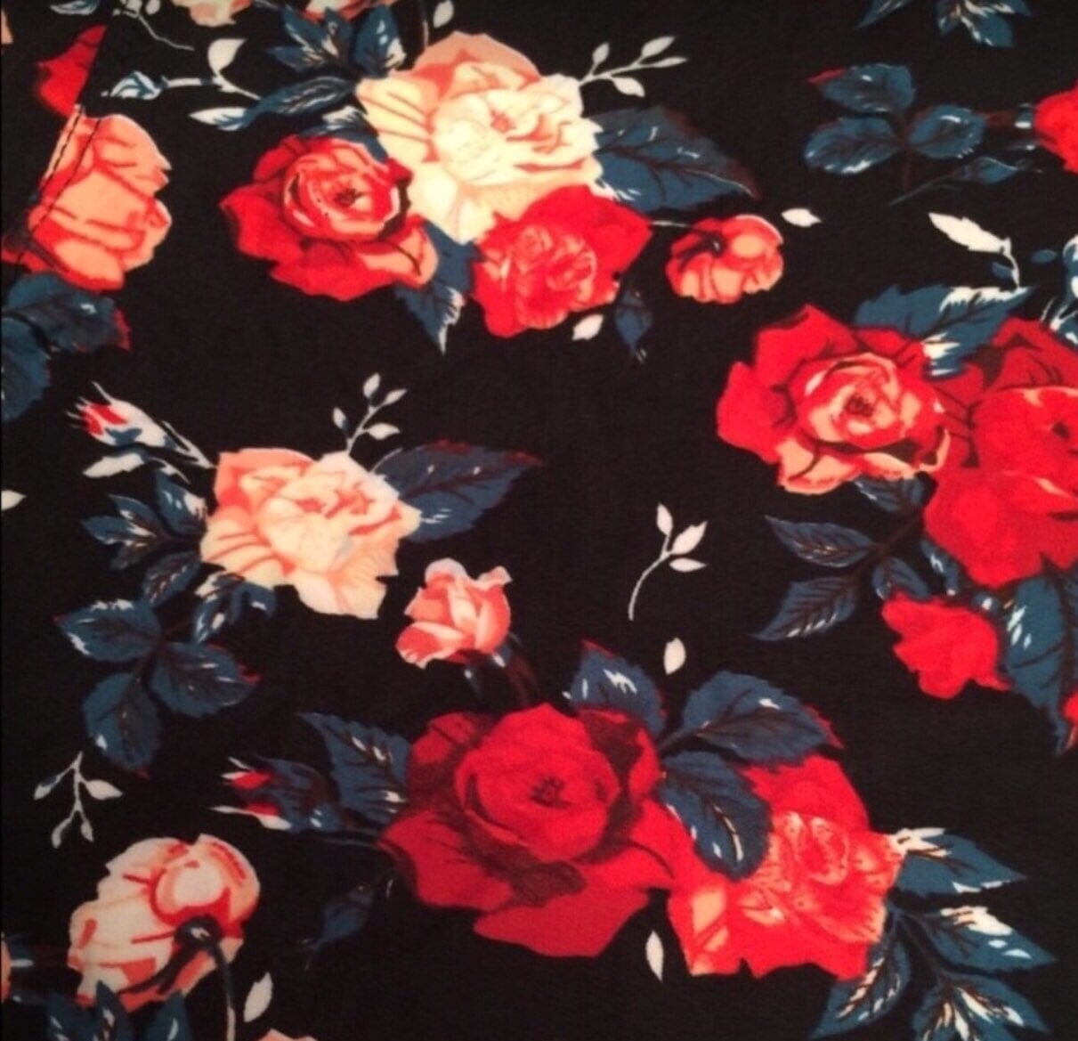 Girls Best Leggings, Kids Red Rose Printed Leggings Leggings MomMe and More 