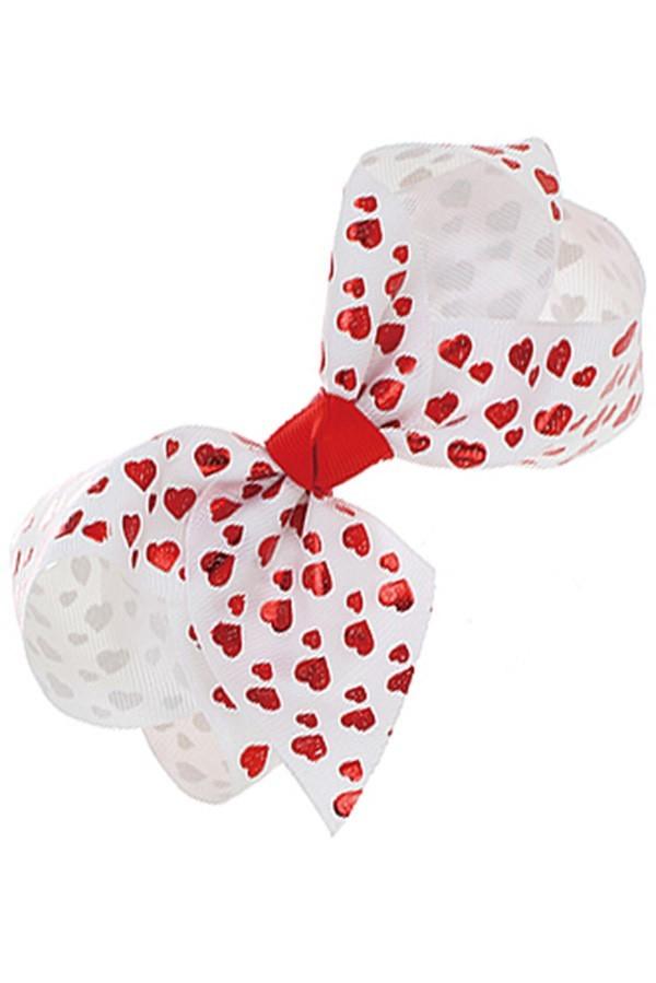 Girl's JoJo Inspired Large Cheer Hair Bow Hearts accessories MomMe and More 