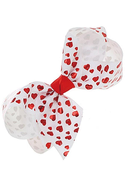 Girl's JoJo Inspired Large Cheer Hair Bow Hearts accessories MomMe and More 
