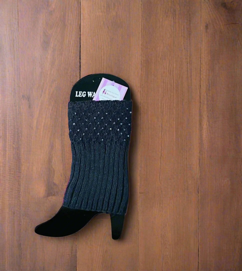 Womens Rhinestone Leg Warmers Boot Cuff Toppers MomMe and More
