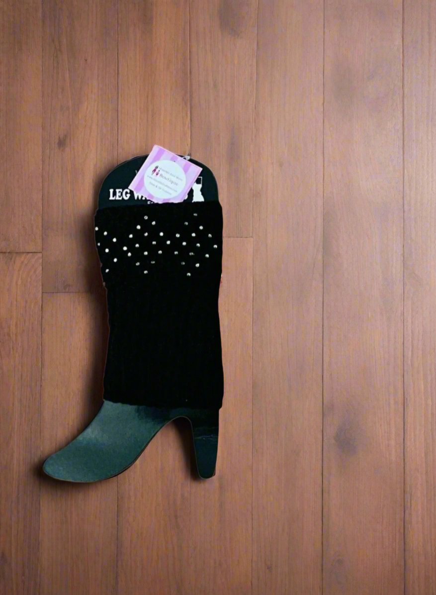 Womens Short Sweater Leg Warmers With Rhinestones: Many Colors Leg Warmer MomMe and More 