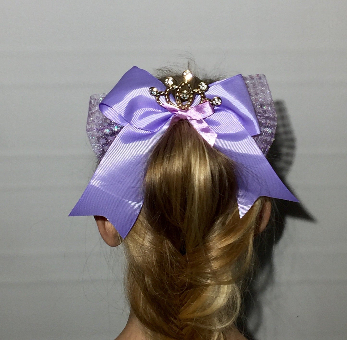 Girl's JoJo Inspired Cheer Big Hair Bow: Princess Tiara accessories MomMe and More 
