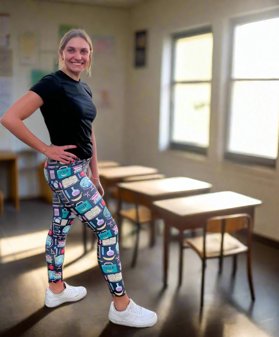 Womens Leggings, School Teacher Leggings