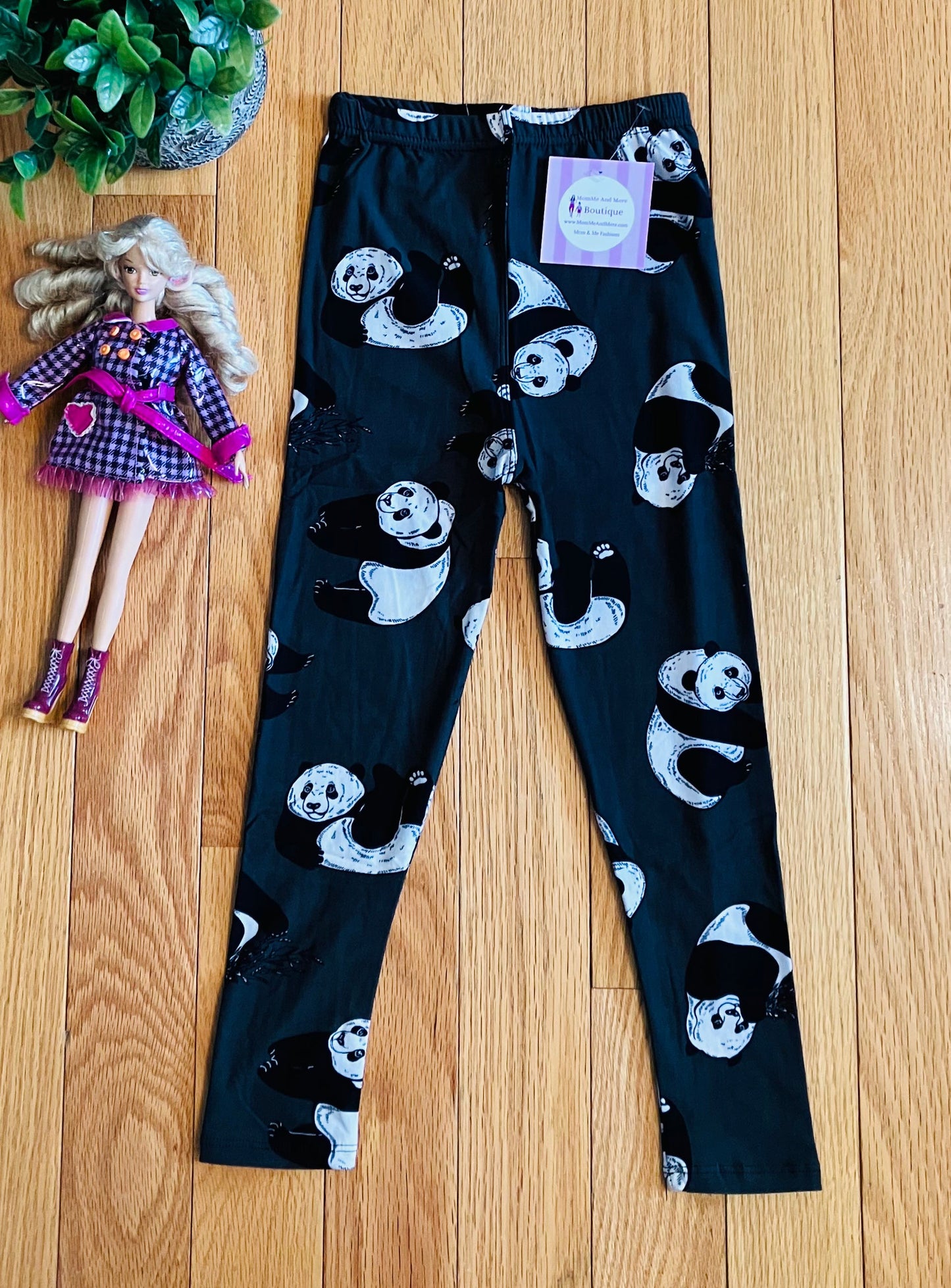 Girls Best Leggings, Kids Panda Bear Printed Leggings Leggings MomMe and More 