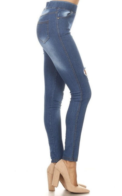 Women's Distressed Jegging Jeans Jeans MomMe and More 