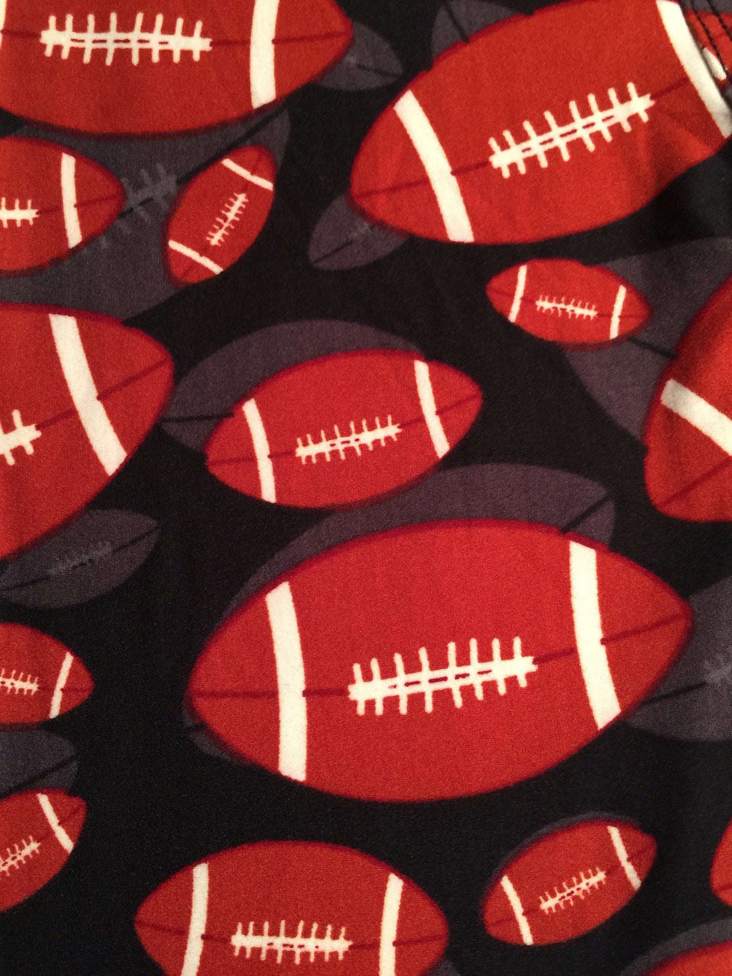 Unisex Football Printed Leggings Brown/Black: OS and Plus Leggings MomMe and More 
