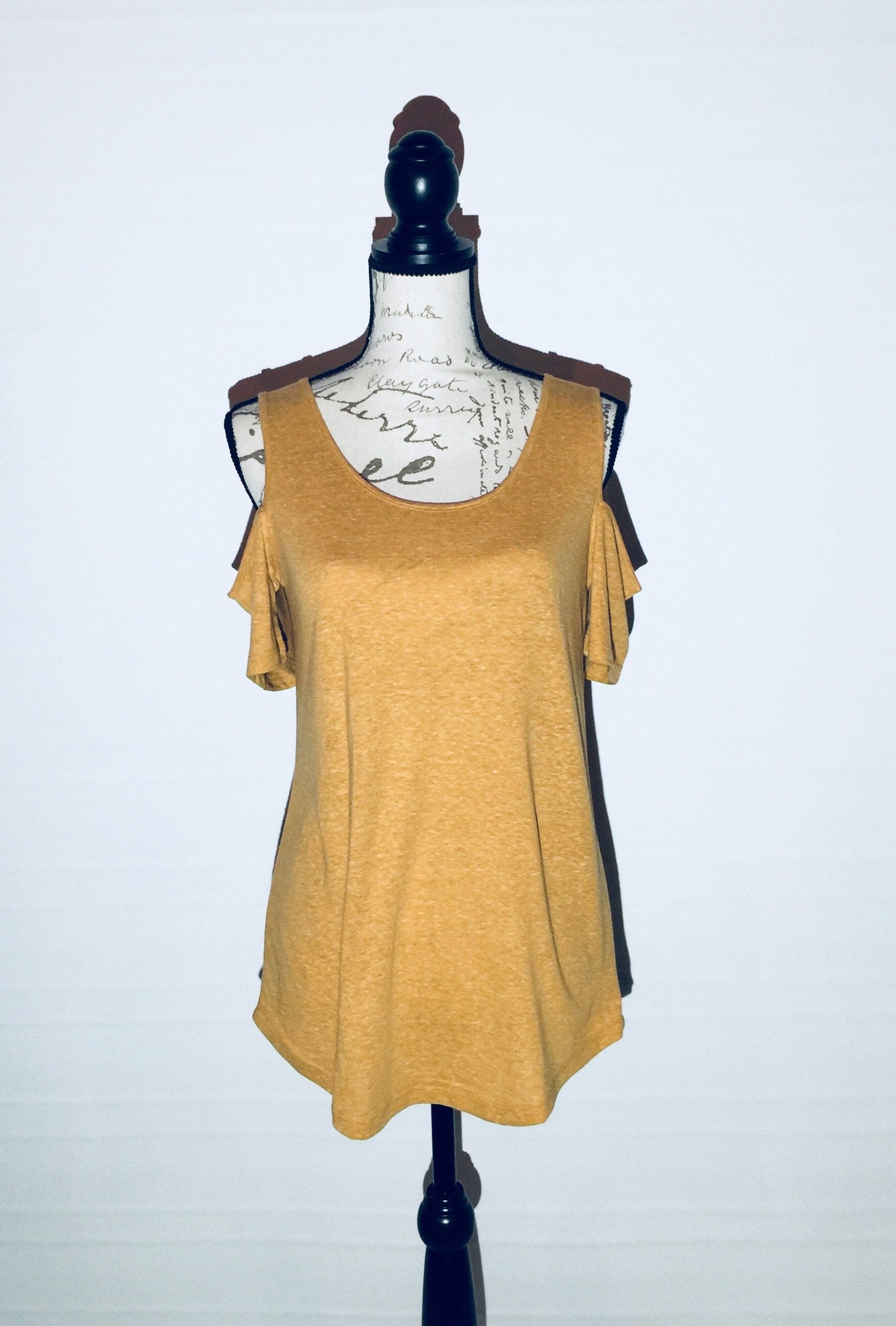 50% Off Women's Cold Shoulder Summer Top Yellow: S/M/L Tunics MomMe and More 