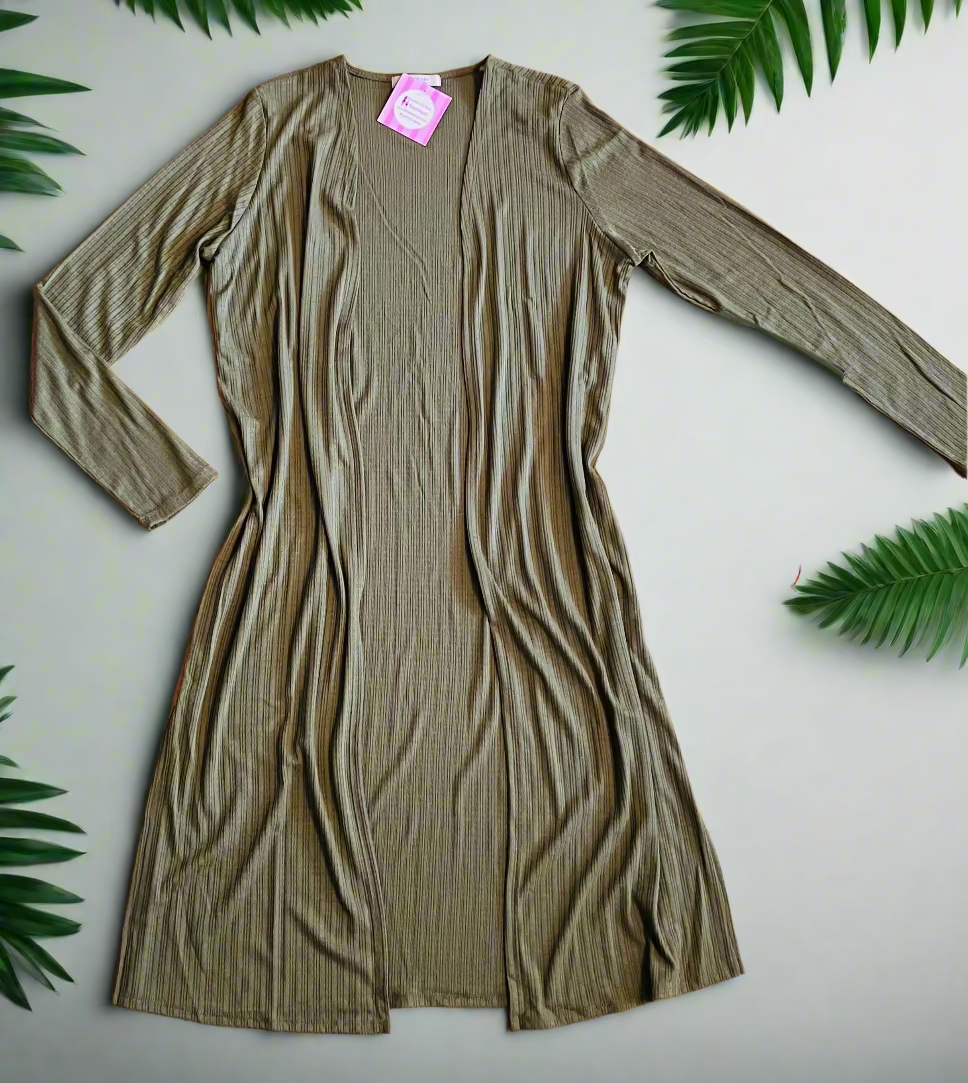 Womens Best Cardigan, Long Olive Green Cardigan Duster Cardigan MomMe and More 