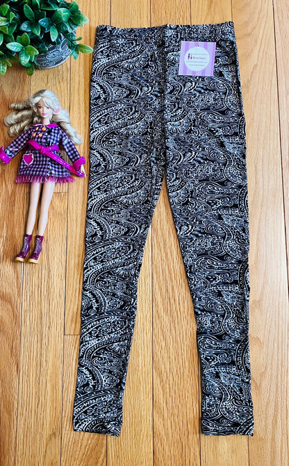 Girls Best Leggings, Kids Paisley Printed Leggings Leggings MomMe and More 