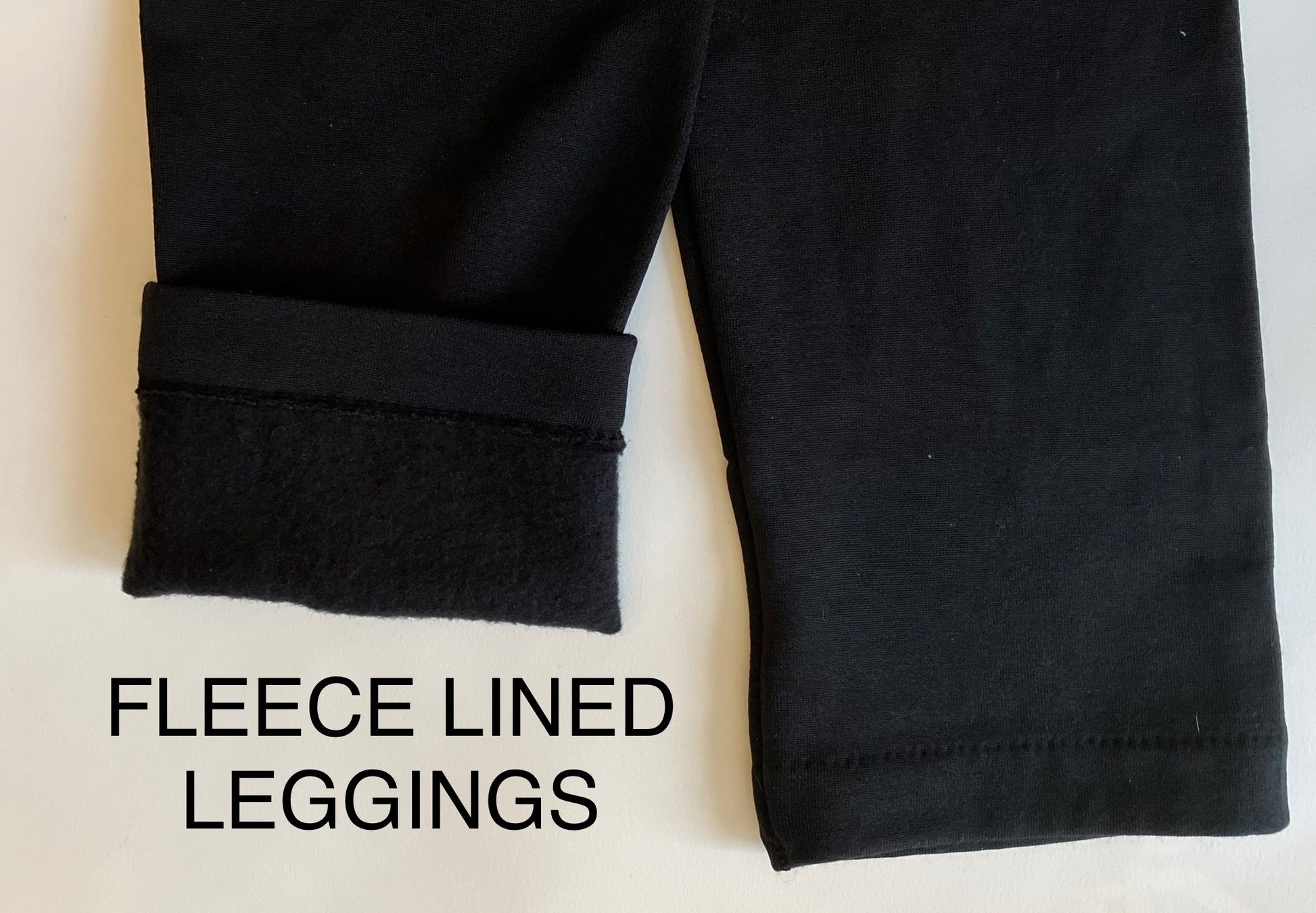 Womens Best Solid Black Fleece Lined Leggings: Yoga Waist Leggings MomMe and More 