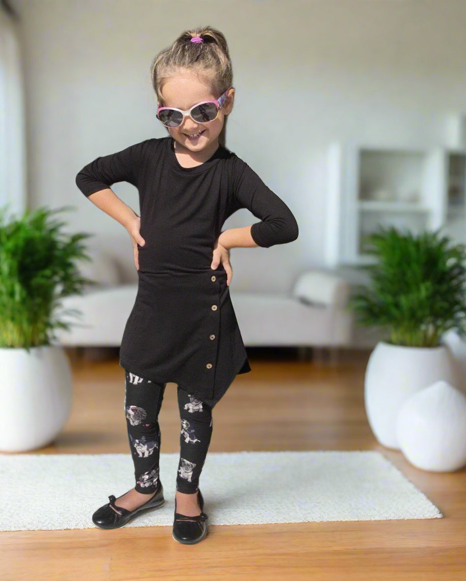 Girls Dog Terrier, Schnauzer, Hounds, Boxer, Bulldog, Small Breed Toy Dog Leggings. MomMe And More Boutique

