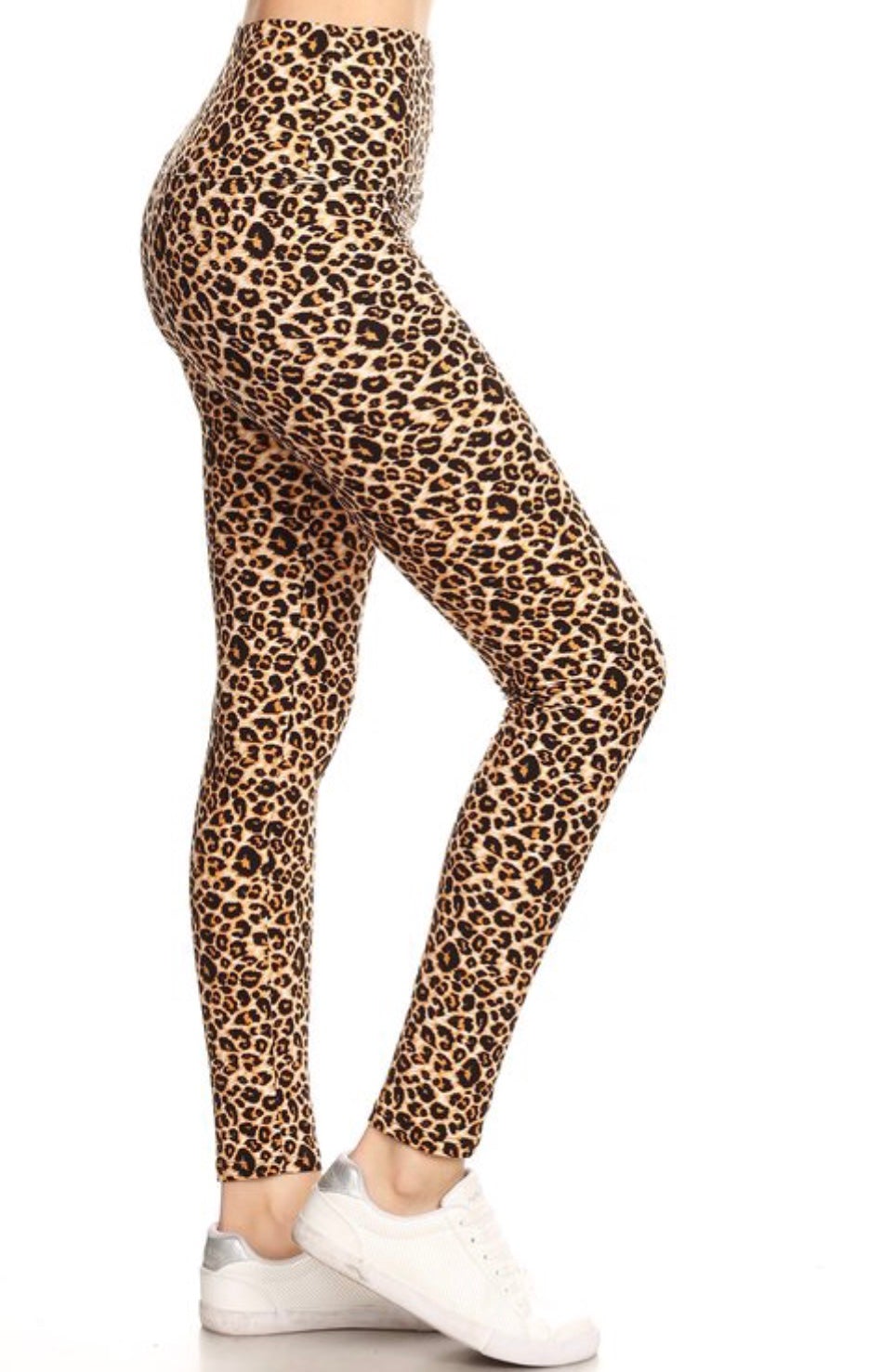Womens Cheetah Leopard Animal Print Leggings: Yoga Waist Leggings MomMe and More 