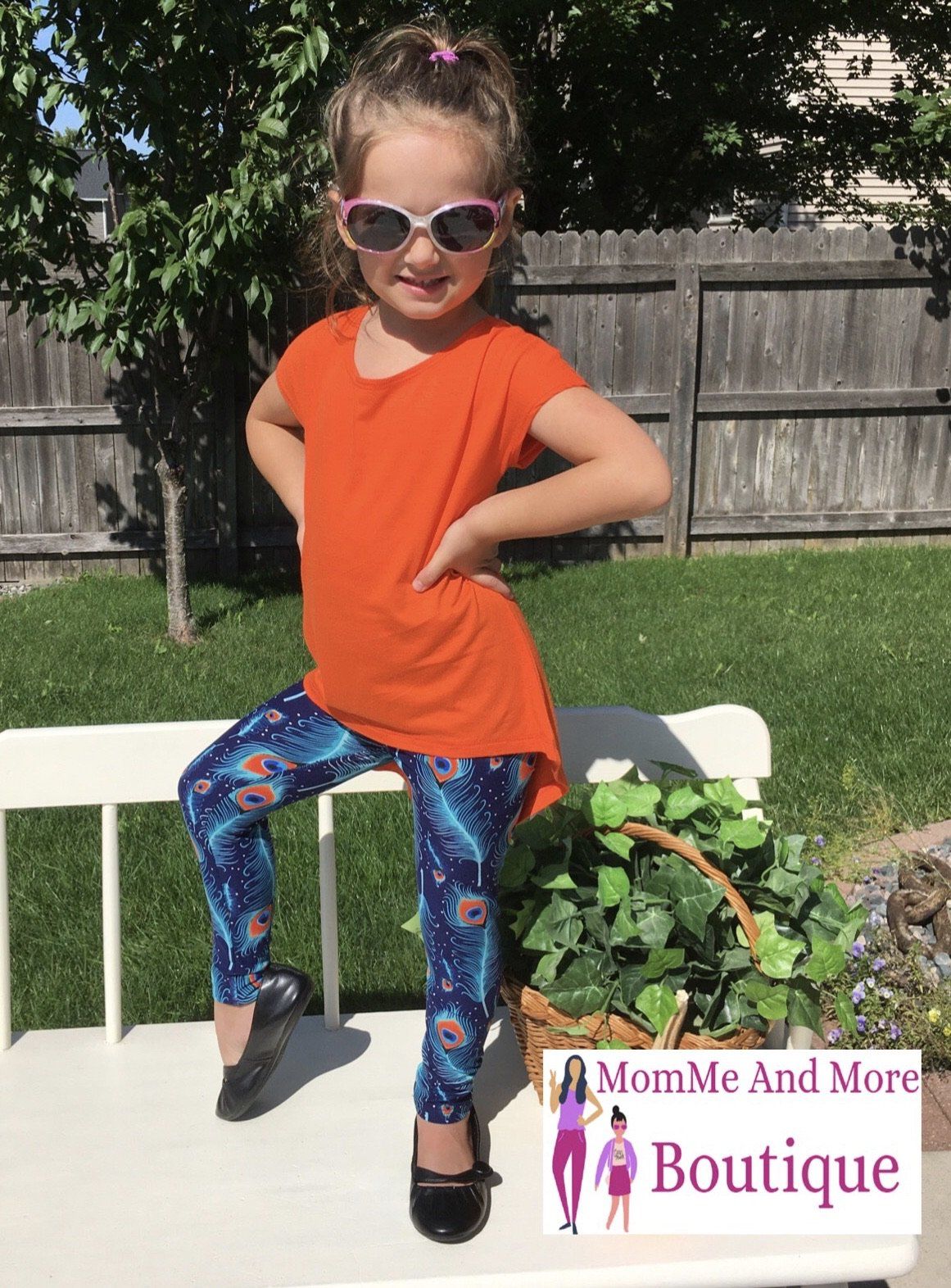 Girls Peacock Leggings | Kids Yoga Pants | Footless Tights – MomMe and More