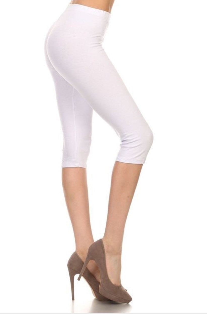 Womens Capri White Leggings Yoga Pants Mom and Me Leggings MomMe