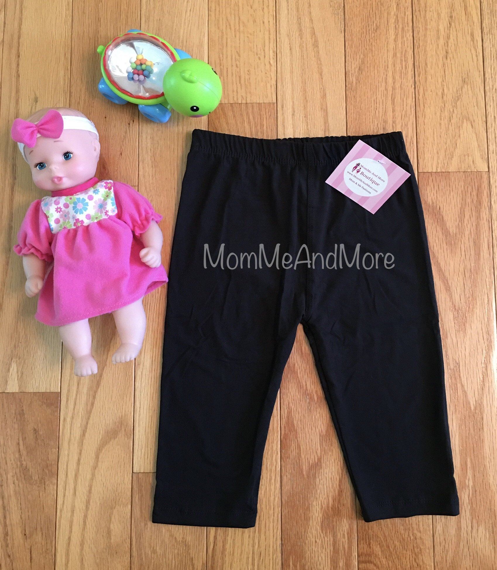 Infant Baby Toddler Black Leggings Leggings MomMe and More 