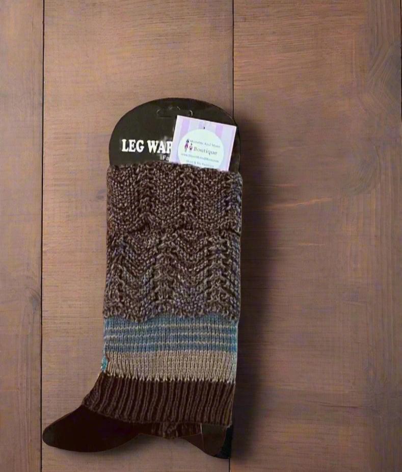 Womens Cuffed Short Sweater Leg Warmers: Striped Leg Warmer MomMe and More 
