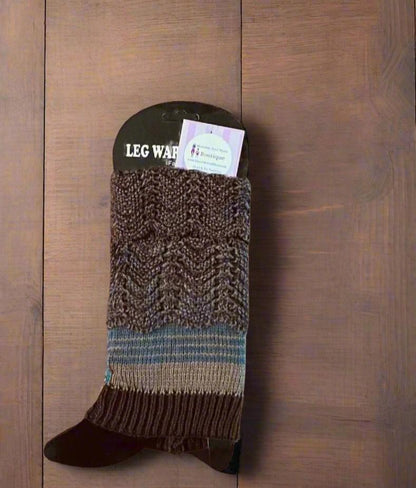 Womens Cuffed Short Sweater Leg Warmers: Striped Leg Warmer MomMe and More 